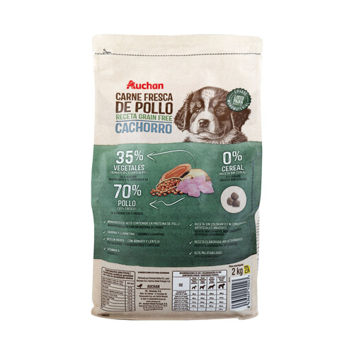 PRODUCTO ALCAMPO Grain free Alimento completo para cachorros a base de pollo 2 kg.