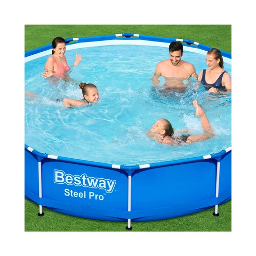 Piscina tubular con estructura metálica BESTWAY medidas 3,66X0,76 mts., con depuradora 1.249 litros/hora