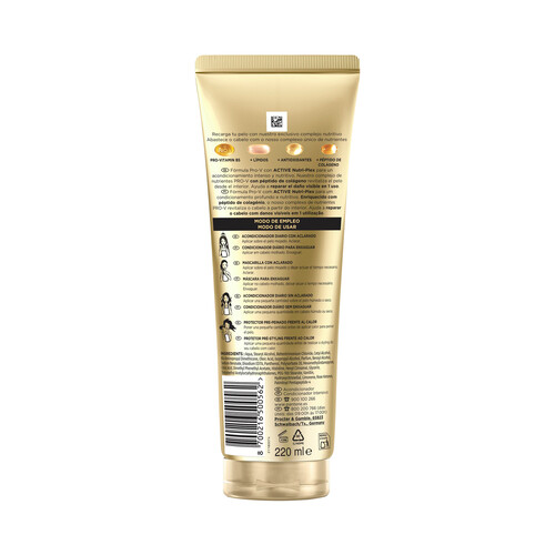 PANTENE 3 Minute miracle Acondicionador intensivo reparador y protector, para cabellos secos y dañados 220 ml.