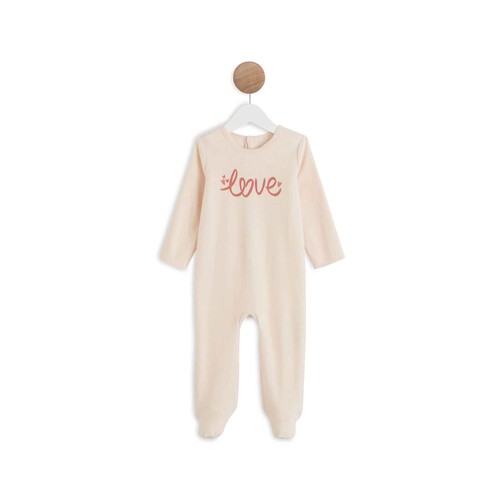 Pijama pelele de terciopelo para bebé IN EXTENSO, talla 62.