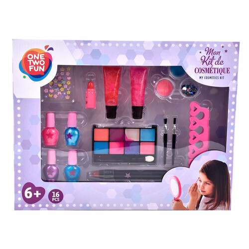 Mi Primer Set de Maquillaje ONE TO FUN ALCAMPO, 16 piezas, +6 años.