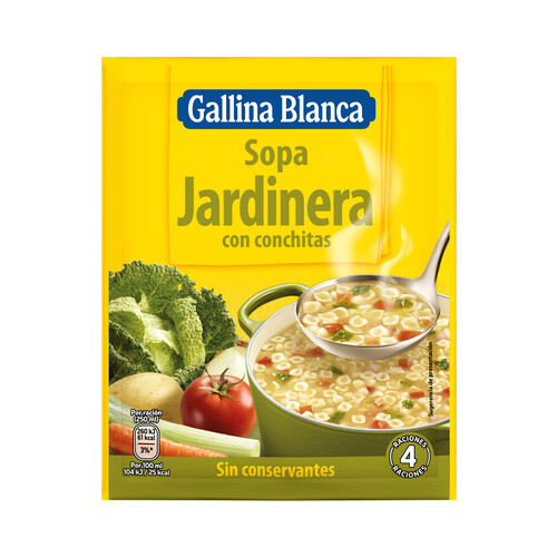GALLINA BLANCA Sopa jardinera sobre de 71 g.
