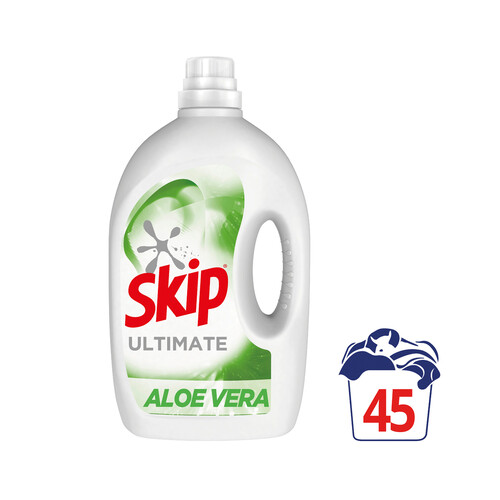 SKIP Ultimate Detegente líquido para lavadora con aloe vera 45 lavados, 2.025 l.