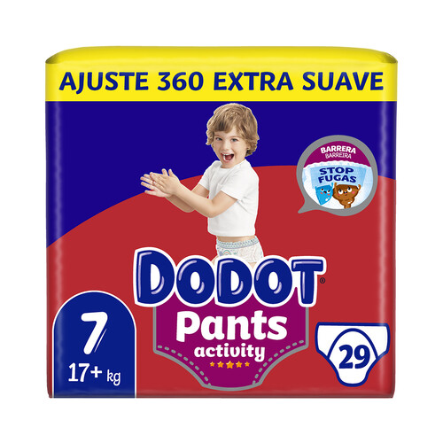 DODOT Pants activity Pants (braguitas) de aprendizaje talla 7 (+17 kg) 29 uds.