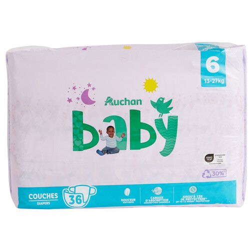 PRODUCTO ALCAMPO Baby Pañales talla 6 (13-27 kg) 36 uds.