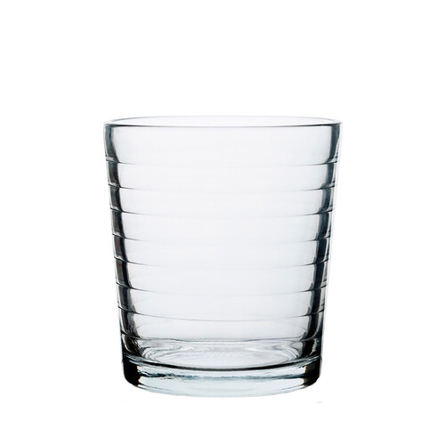 Vaso de vidrio transparente de 0,26 litros, CRISTALERÍA.