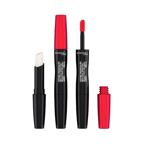 RIMMEL Lasting provocalips ,tono 500 Kiss the town red Barra de labios líquida de larga duración y alta pigmentación.