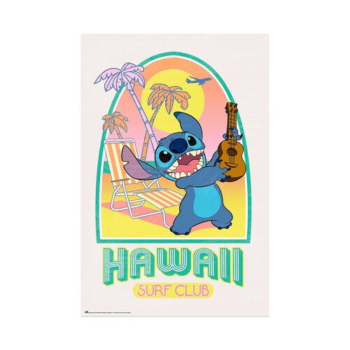 Stitch Poster Disney Hawaii Surf Club 91,5 x 61 cm