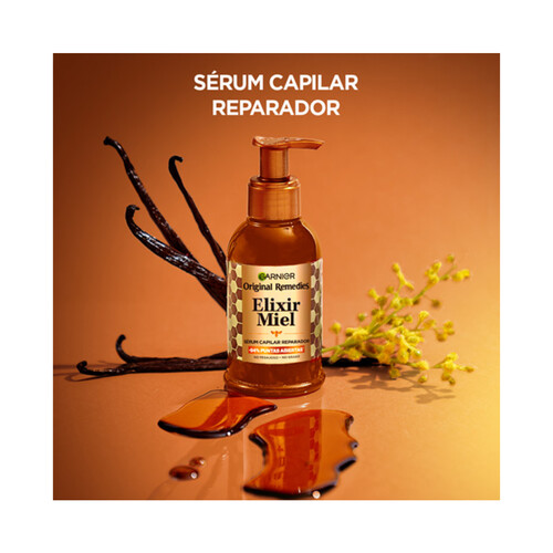 GARNIER Original remedies elixir miel Sérum capilar reparador, no pegajoso y no graso 115 ml.