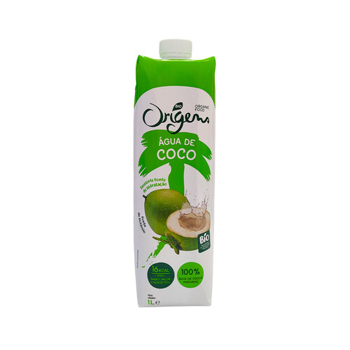 ORIGENS Agua de coco ecológica ORIGENS 1 l.