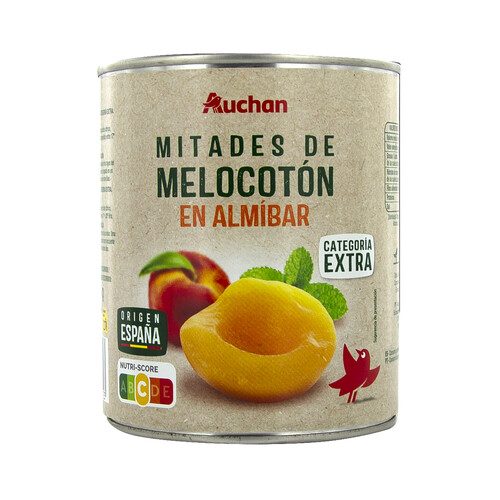 PRODUCTO ALCAMPO Mitades de melocotón extra en almíbar 480 g.