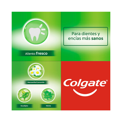 COLGATE Herbal original Pasta de dientes con flúor y extractos de plantas 2 x75 ml.