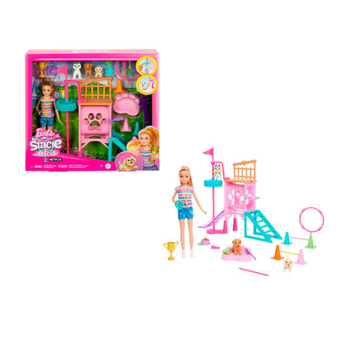 Playset parque aventura canino con accesorios, BARBIE.