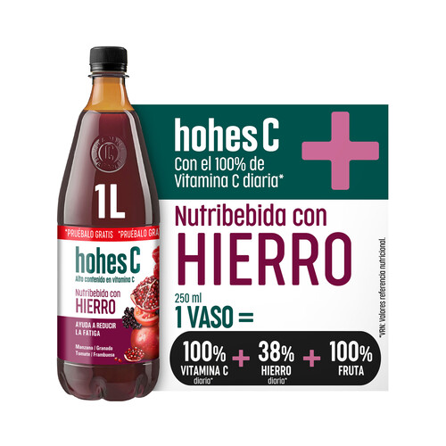 HOHES C Zumo multifrutas nutricional con extra de hierro y vitamina C HOHES C 1 L.