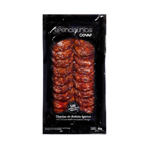 COVAP Chorizo de bellota ibérico, cortado en finas lonchas COVAP Esenciaúnica 60 g.