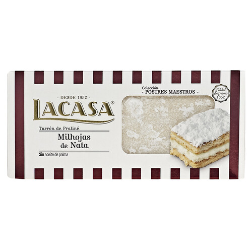 LACASA Turrón de milhojas de nata 200 g.