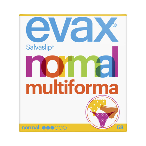 EVAX Salvaslips normales multiforma, para todo tipo de braguitas EVAX 58 uds.