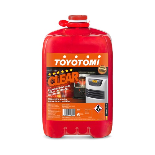 Bidón de isoparafina de 20 litros TOYOTOMI Clear, combustible puro.