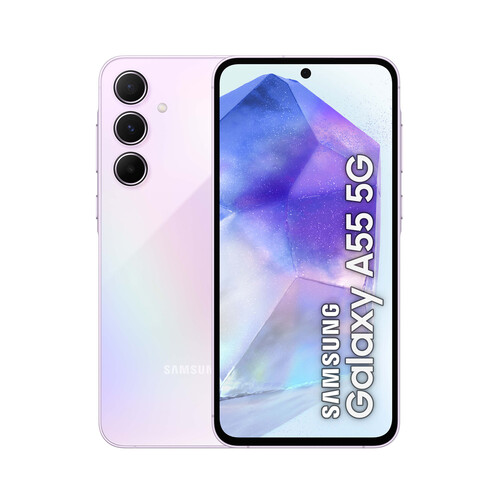 SAMSUNG Galaxy A55 5G violeta, 256GB + 8GB, móvil 17cm (6,6). SM-A556BLVCEUB
