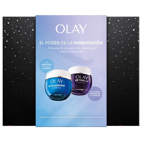 OLAY Crema de día hidratante (50 ml) + crema de noche hidratante (50 ml)