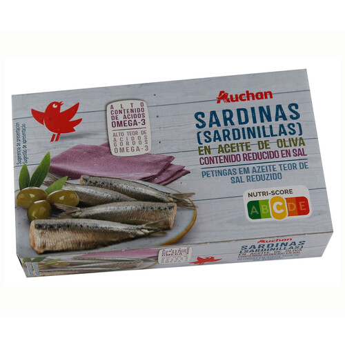 PRODUCTO ALCAMPO Sardinas (sardinillas), bajo contenido en sal 65 g.