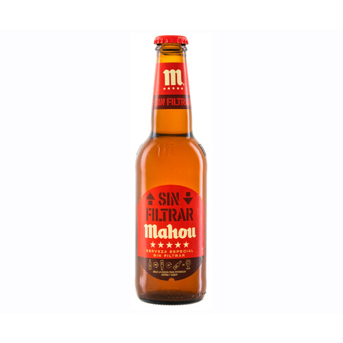 MAHOU Cerveza 5 estrellas sin filtrar