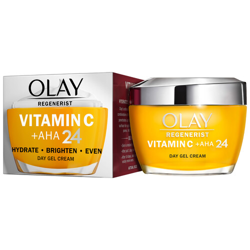 OLAY Regenerist vitamin C Crema de día textura gel, con vitamina C y AHA24 y fragancia cítrica 50 ml.