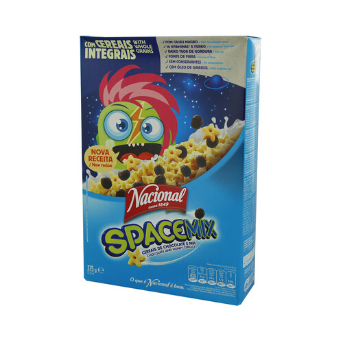 NACIONAL Cereales de chocolate y miel Spacemix 375 g.