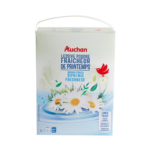 PRODUCTO ALCAMPO Detergente en polvo fresco y limpio 40 lav 2,6 Kg.