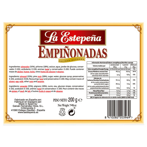 LA ESTEPEÑA Empiñonadas 200 g.