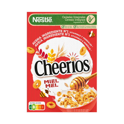 CHEERIOS Anillos de avena y miel con vitaminas y minerales 330 g.