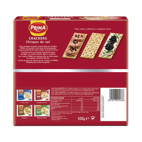 PRIMA Cracker Chispas Sal 500 g.