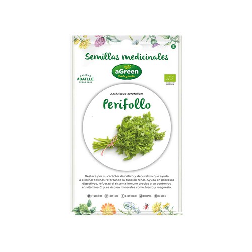 Semillas de Perifollo medicinal HUERTO Y JARDÍN.