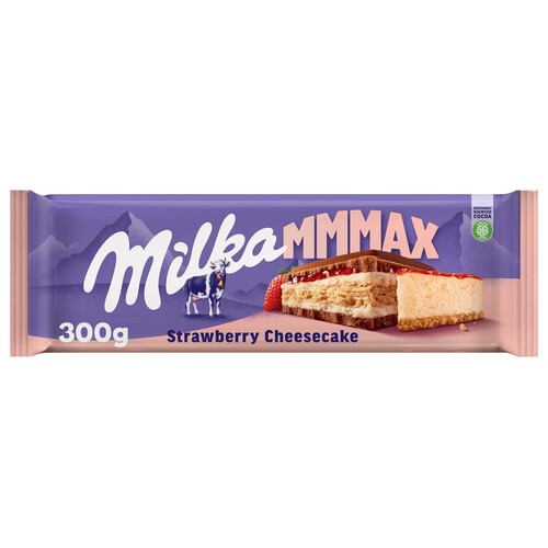 MILKA Chocolate con leche y fresa cheesecake 300 g.