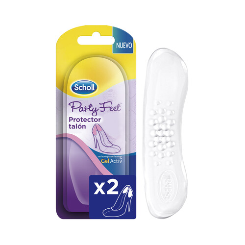 SCHOLL Protector transparente del talón con tecnologia Gel Activ SCHOLL Party feet 2 uds