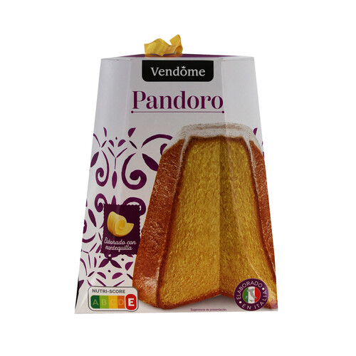 VENDOME Pandoro tradicional elaborado en Italia con mantequilla 750 g.