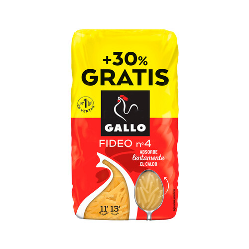 GALLO Pasta fideos nº 4 paquete de 450 g.