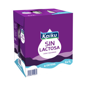 precios KAIKU Leche entera de vaca, sin lactosa  6 x 1l. en Alcampo