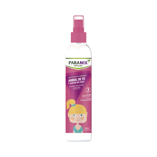 PARANIX Spray acondicionador anti piojos, especial niñas a partir de 3 meses PARANIX 250 ml.