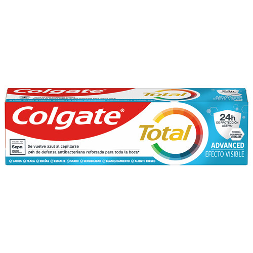 COLGATE Total advanced efecto invisible Pasta de dientes con flúor y acción blanqueante 75 ml.