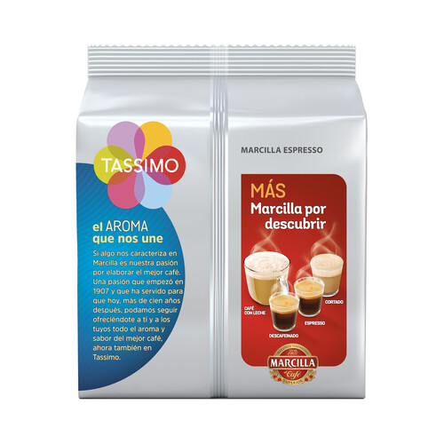 TASSIMO MARCILLA  Café en cápsulas espresso descafeinado 16 uds.