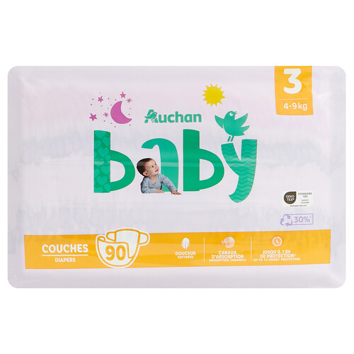 PRODUCTO ALCAMPO Baby Pañales talla 3 (4-9 kg) 90 uds.