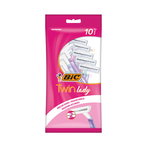 BIC Twin lady Maquinillas desechables con cabezal de doble hoja 10 uds.