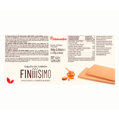 EL ALMENDRO Turrón finísimo blando 160 g