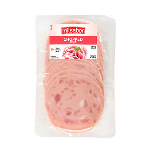 MILSABOR Chopped de cerdo, cortado en lonchas 250 g.