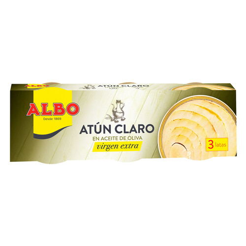 ALBO Atún claro en aceite de oliva virgen extra 68 x 3 g.