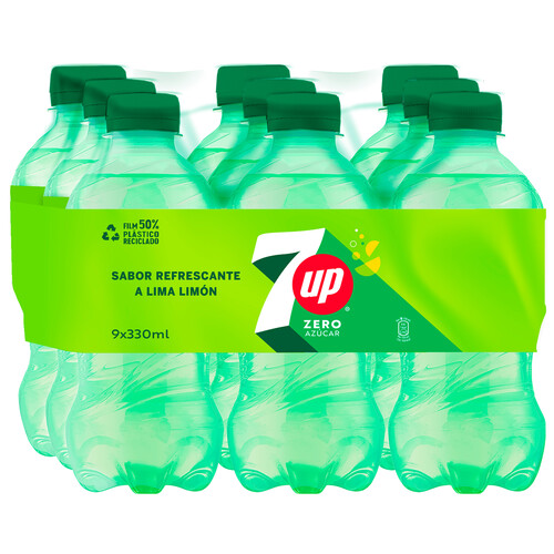 SEVEN UP Refresco lima-limón pack 9 uds. x 33 cl.