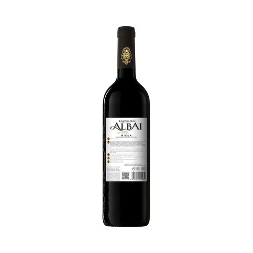 CASTILLO DE ALBAI Vendimia seleccionada Vino tinto crianza con D.O. Ca. Rioja botella 75 cl.