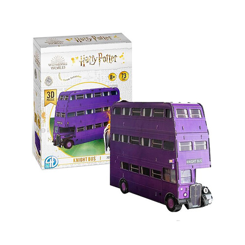 Puzzle 3D Knight Bus de Harry Potter, 73 piezas, 32x12 cm.