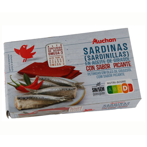 PRODUCTO ALCAMPO Sardinillas picantes en aceite de girasol lata 65 g.